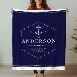 Moderner Ankerschiff für Nautik Sailor Beach Fleecedecke