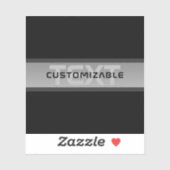 Moderner, anpassbarer Layierter Text | Schwarz & G Aufkleber (Blatt)