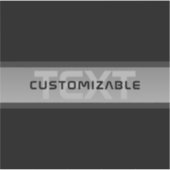 Moderner, anpassbarer Layierter Text | Schwarz & G Aufkleber (Vorderseite)