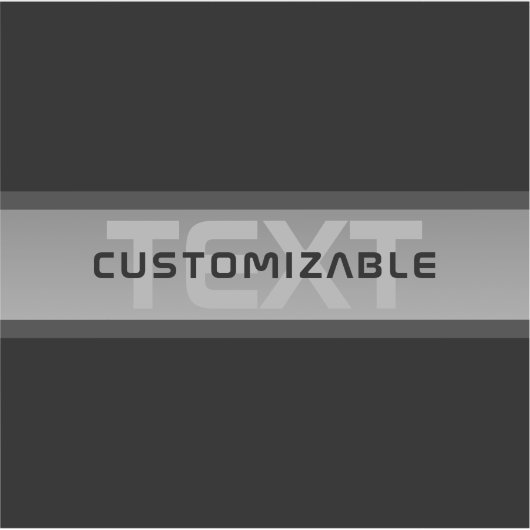 Moderner, anpassbarer Layierter Text | Schwarz & G Aufkleber (Vorderseite)