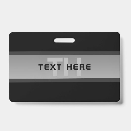 Moderner, anpassbarer Layierter Text | Schwarz & G Ausweis (Vorderseite)