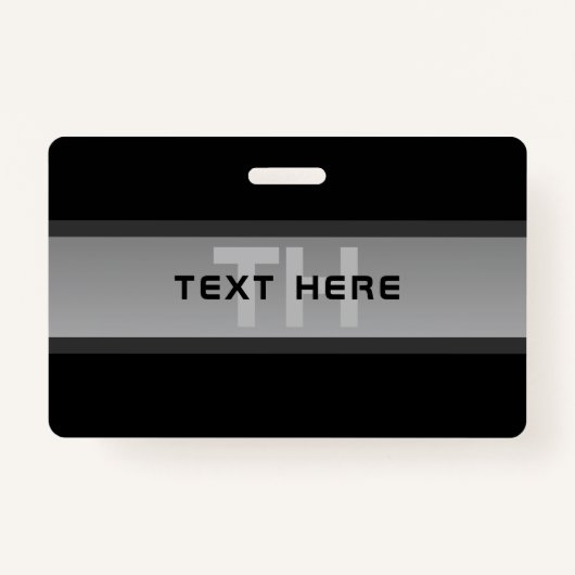 Moderner, anpassbarer Layierter Text | Schwarz & G Ausweis (Vorderseite)