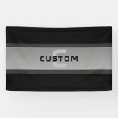 Moderner, anpassbarer Layierter Text | Schwarz & G Banner (Horizontal)