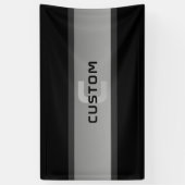 Moderner, anpassbarer Layierter Text | Schwarz & G Banner (Vertikal)