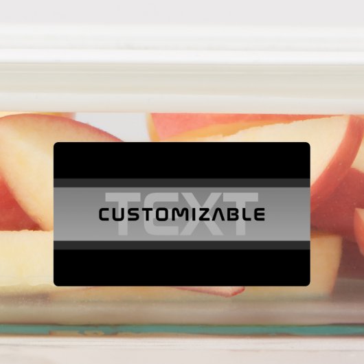 Moderner, anpassbarer Layierter Text | Schwarz & G Etiketten (Befestigt)