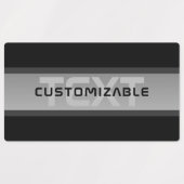 Moderner, anpassbarer Layierter Text | Schwarz & G Etiketten (Design 2)