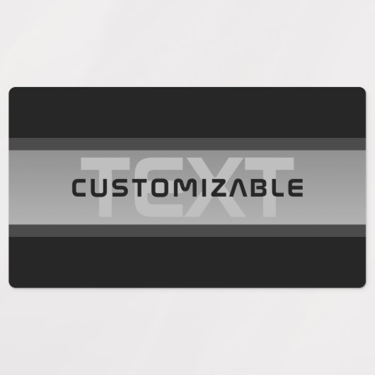 Moderner, anpassbarer Layierter Text | Schwarz & G Etiketten (Design 2)