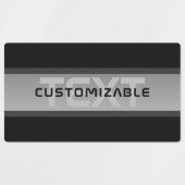 Moderner, anpassbarer Layierter Text | Schwarz & G Etiketten (Design 1)