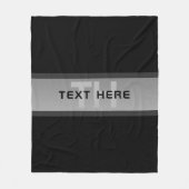 Moderner, anpassbarer Layierter Text | Schwarz & G Fleecedecke (Vorderseite)