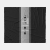 Moderner, anpassbarer Layierter Text | Schwarz & G Fleecedecke (Vorderseite (Horizontal))