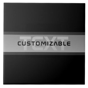 Moderner, anpassbarer Layierter Text   Schwarz & G Fliese