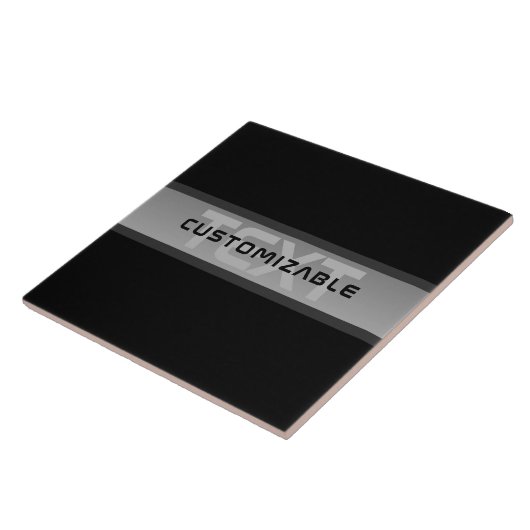 Moderner, anpassbarer Layierter Text | Schwarz & G Fliese (Seite)