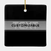 Moderner, anpassbarer Layierter Text | Schwarz & G Keramikornament (Rückseite)