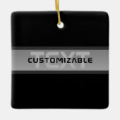 Moderner, anpassbarer Layierter Text | Schwarz & G Keramikornament (Vorderseite)