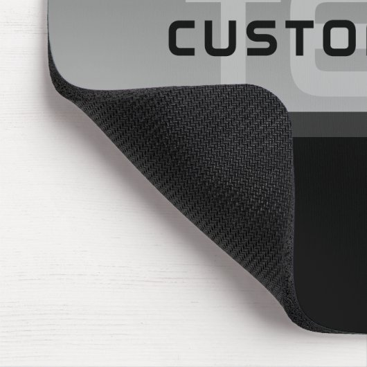 Moderner, anpassbarer Layierter Text | Schwarz & G Mousepad (Ecke)