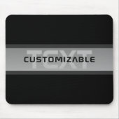 Moderner, anpassbarer Layierter Text | Schwarz & G Mousepad (Vorne)