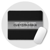 Moderner, anpassbarer Layierter Text | Schwarz & G Mousepad