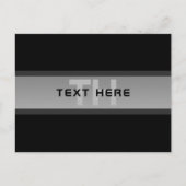Moderner, anpassbarer Layierter Text | Schwarz & G Postkarte (Vorderseite)