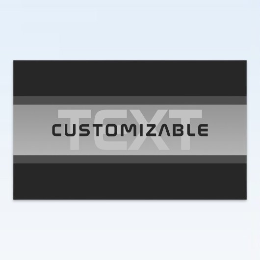 Moderner, anpassbarer Layierter Text | Schwarz & G Rechteckiger Aufkleber