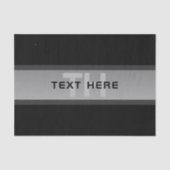 Moderner, anpassbarer Layierter Text | Schwarz & G Seidenpapier (Vorderseite)