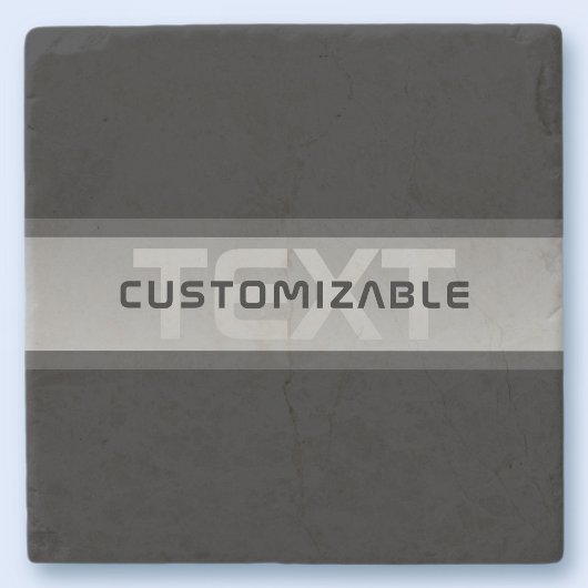 Moderner, anpassbarer Layierter Text | Schwarz & G Steinuntersetzer