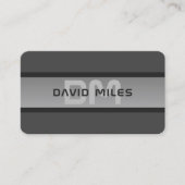 Moderner, anpassbarer Layierter Text | Schwarz & G Visitenkarte (Vorderseite)