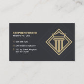 Moderner Anwalt für Schwarzes Gold, Notar, Anwalt Visitenkarte (Vorderseite)