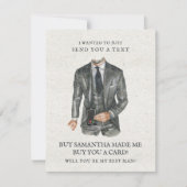 Moderner Anzug Trauzeuge Vorschlag anfordern Mitteilungskarte (Vorderseite)