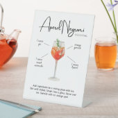 Moderner Aperol Negroni Cocktail Sockelschild (In Situ)