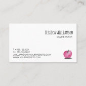 Moderner Apple individualisierbarer Online-Tutor-L Visitenkarte (Rückseite)