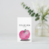 Moderner APPLE Lehrer für Wasserfarbe Visitenkarte (Stehend Vorderseite)