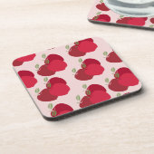 Moderner Apple Print Decorative Hard-Kunststoff-Un Getränkeuntersetzer (Linke Seite)