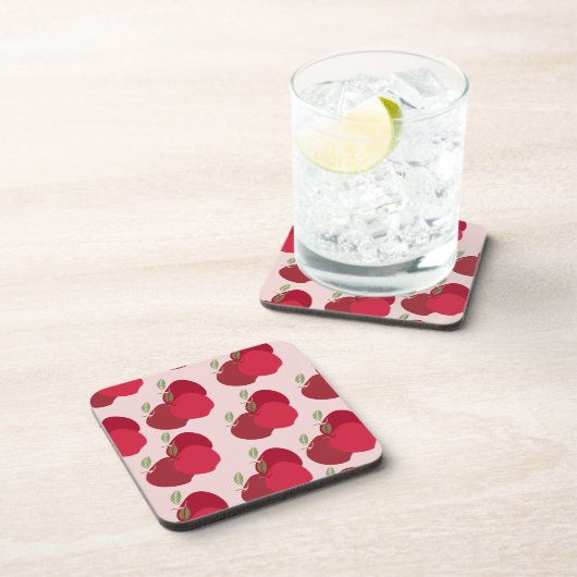 Moderner Apple Print Decorative Hard-Kunststoff-Un Getränkeuntersetzer (Rechte Seite)