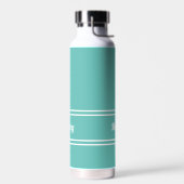 Moderner Aquamarin grüner Minimalistischer Klassik Trinkflasche (Links)