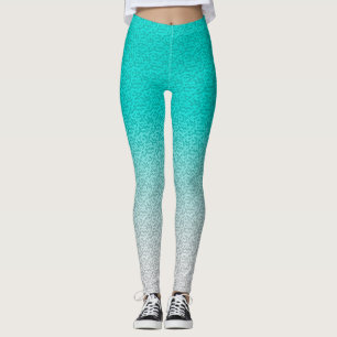 Moderner Aquamariner Blauer Gradient Leggings
