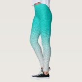 Moderner Aquamariner Blauer Gradient Leggings (Links)