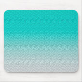 Moderner Aquamariner Blauer Gradient Mousepad (Vorne)