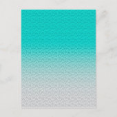 Moderner Aquamariner Blauer Gradient Postkarte (Vorderseite)