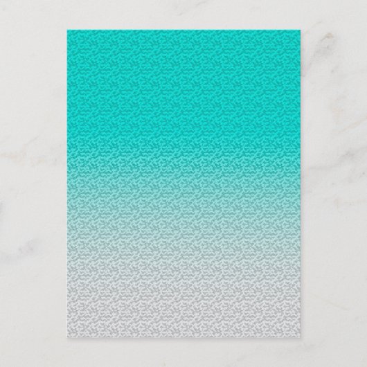 Moderner Aquamariner Blauer Gradient Postkarte (Vorderseite)