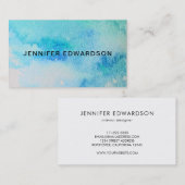 Moderner aquamariner, blauer Spritzer mit  Wasserf Visitenkarte (Vorne/Hinten)