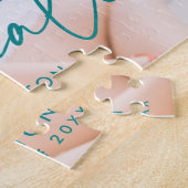 Moderner Aquamariner Foto Abschluss Puzzle (Seite)