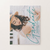 Moderner Aquamariner Foto Abschluss Puzzle (Vertikal)