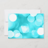 Moderner Aquamariner Glitzer Lights Bat Mitzvah UA RSVP Karte (Rückseite)
