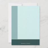Moderner Aquamariner grüner Cocktail Geburtstagsei Einladung (Rückseite)