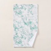 Moderner Aquamariner grüner Glitzer Badhandtuch Set (Handtuch)