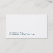 Moderner Aquamariner Kiss Makeup Artist Visitenkarte (Rückseite)