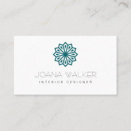 Moderner aquamariner orientalischer Innenarchitekt Visitenkarte