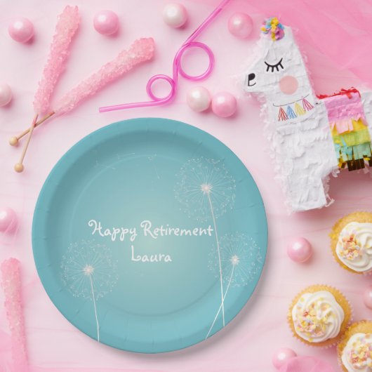 Moderner, aquamariner pappteller (Party)