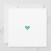 Moderner Aquamariner Pflaumenampersand Save the Da Einladung (Rückseite)