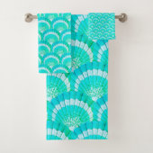 Moderner Aquamariner Strand von Tropical Blue Seas Badhandtuch Set (Insitu)